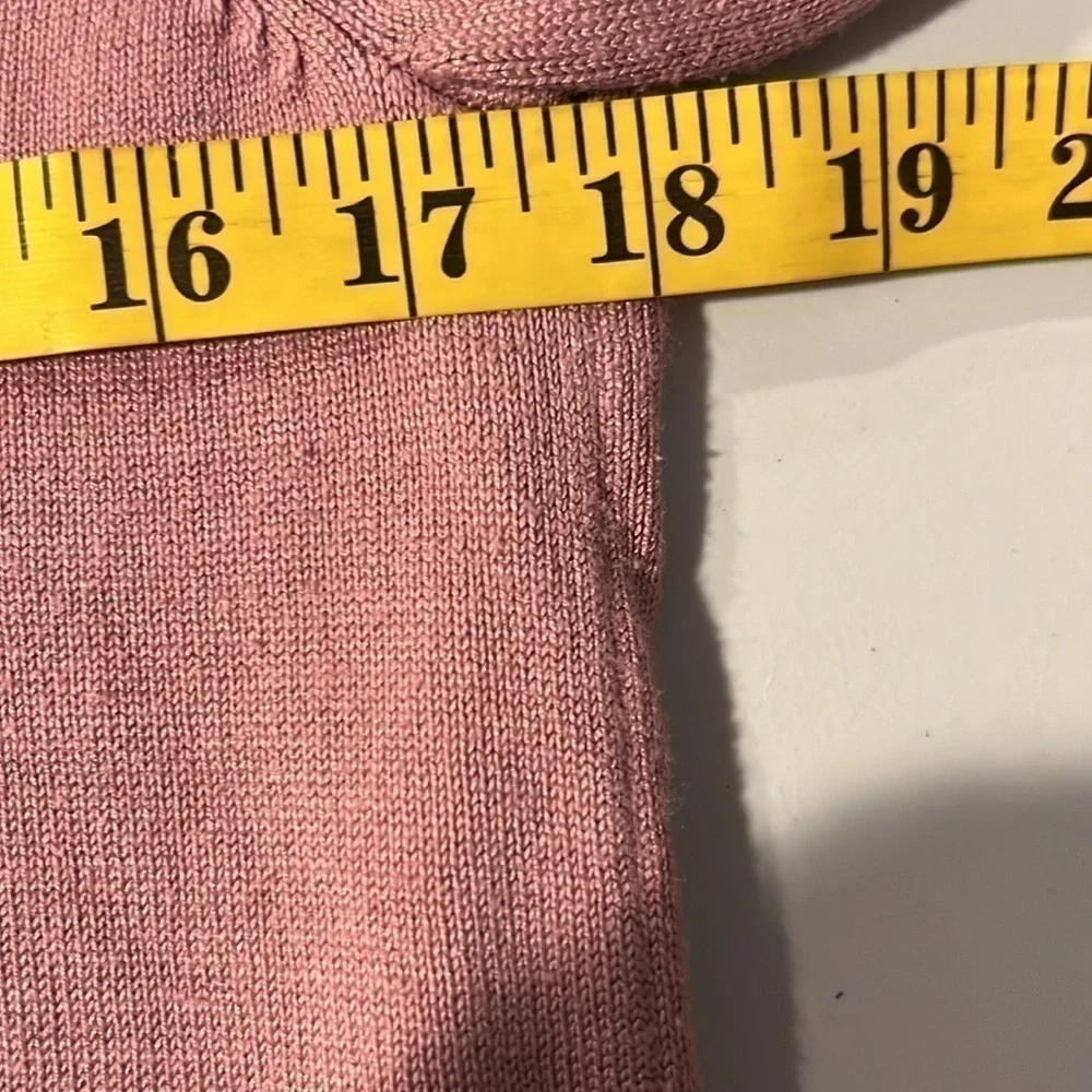 IMAN long Sleeve  Mauve Sweater Buttons on one shoulder Size Small